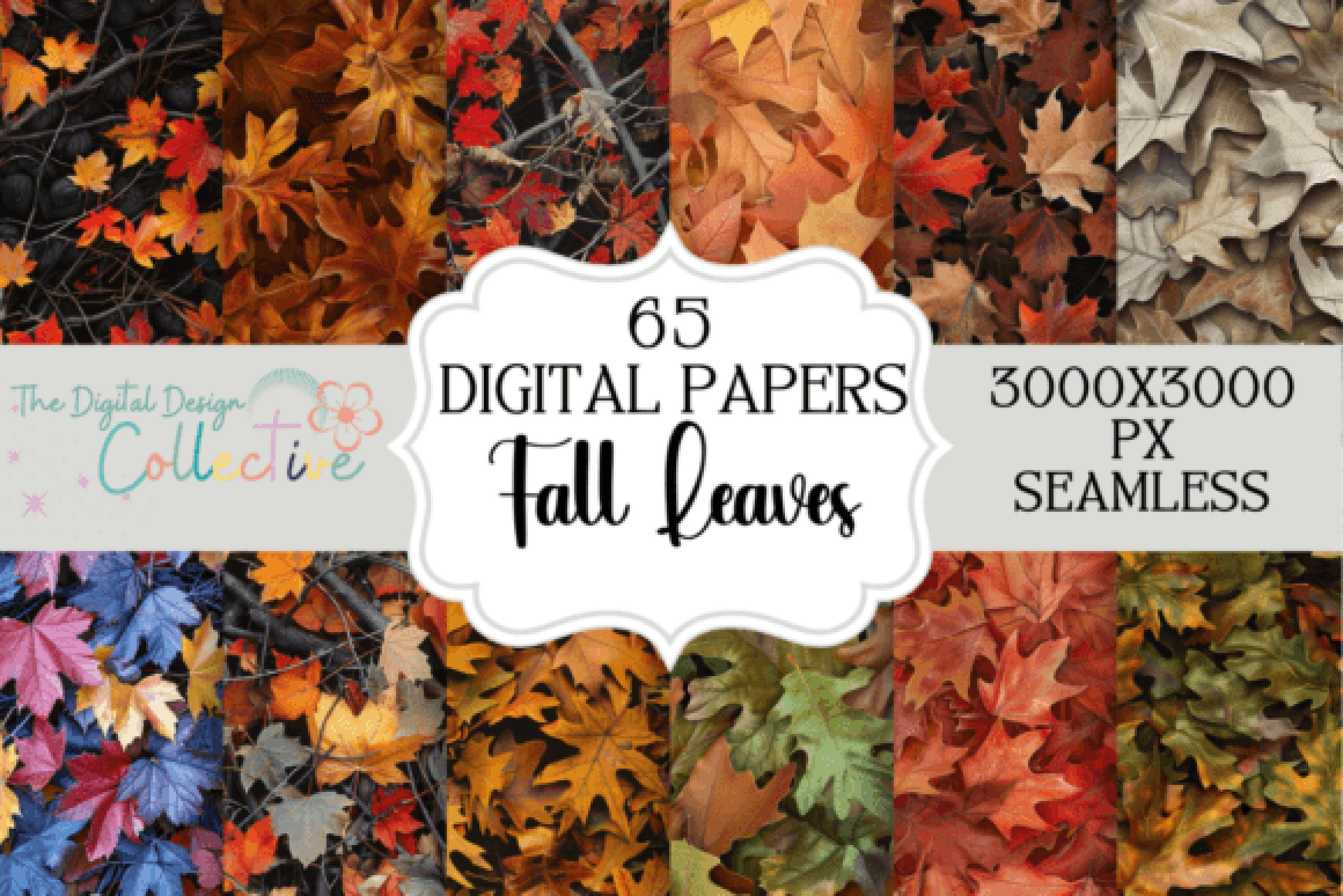 Fall Leaves Seamless Digital Paper