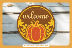 Fall Door Sign Lasercut SVG Bundle - CraftNest - Digital Crafting and Art