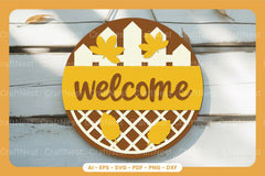 Fall Door Sign Lasercut SVG Bundle - Clipart - CraftNest - Digital Crafting and Art