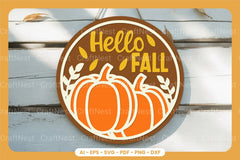 Fall Door Sign Lasercut SVG Bundle - CraftNest - Digital Crafting and Art