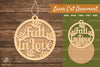 Fall In Love Laser Cut Ornament SVG Bundle