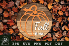 Fall In Love Round Laser Cut Sign Clipart Bundle - CraftNest - Digital Crafting and Art