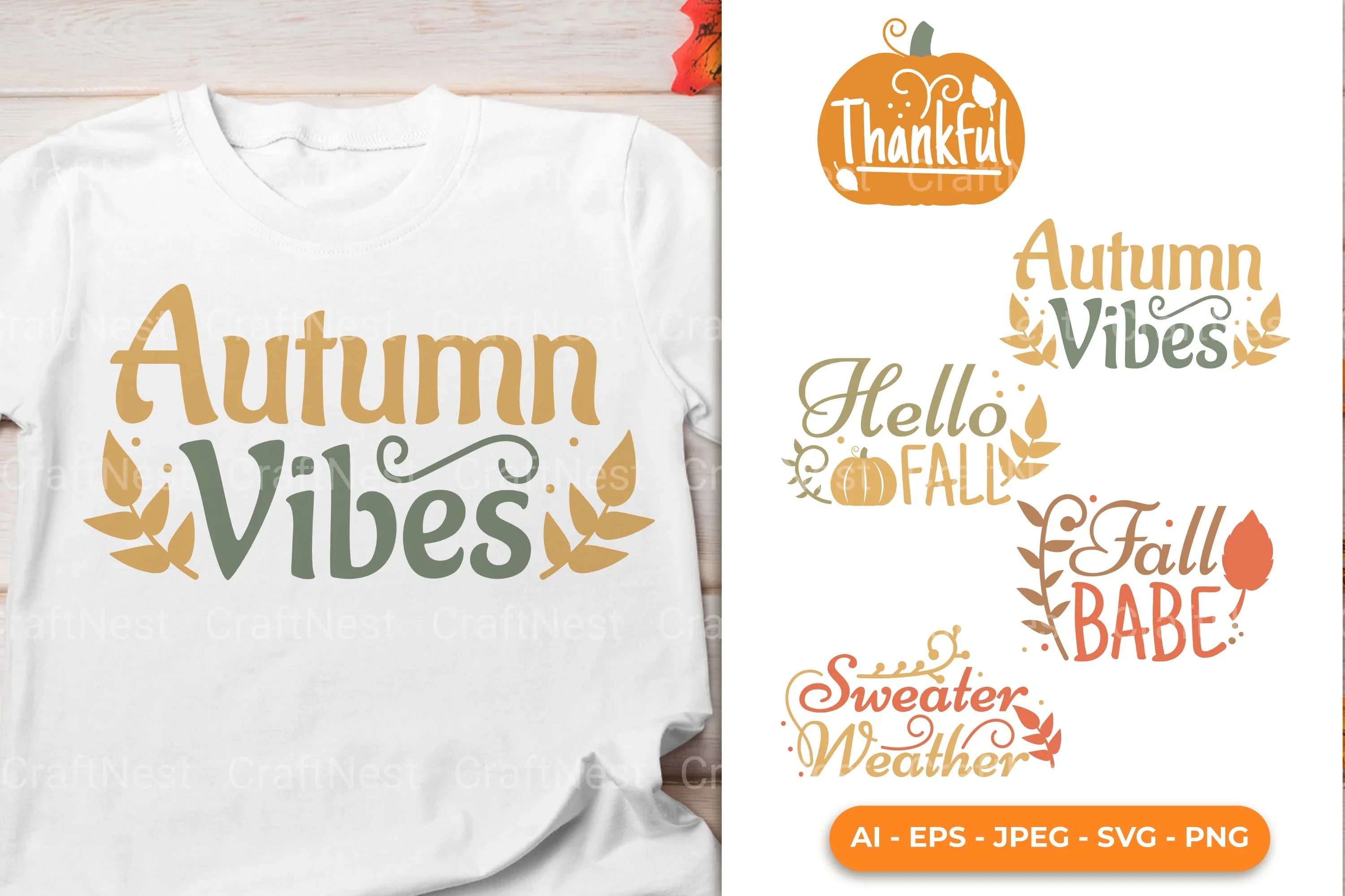 Fall Old Style SVG Bundle - CraftNest - Digital Crafting and Art