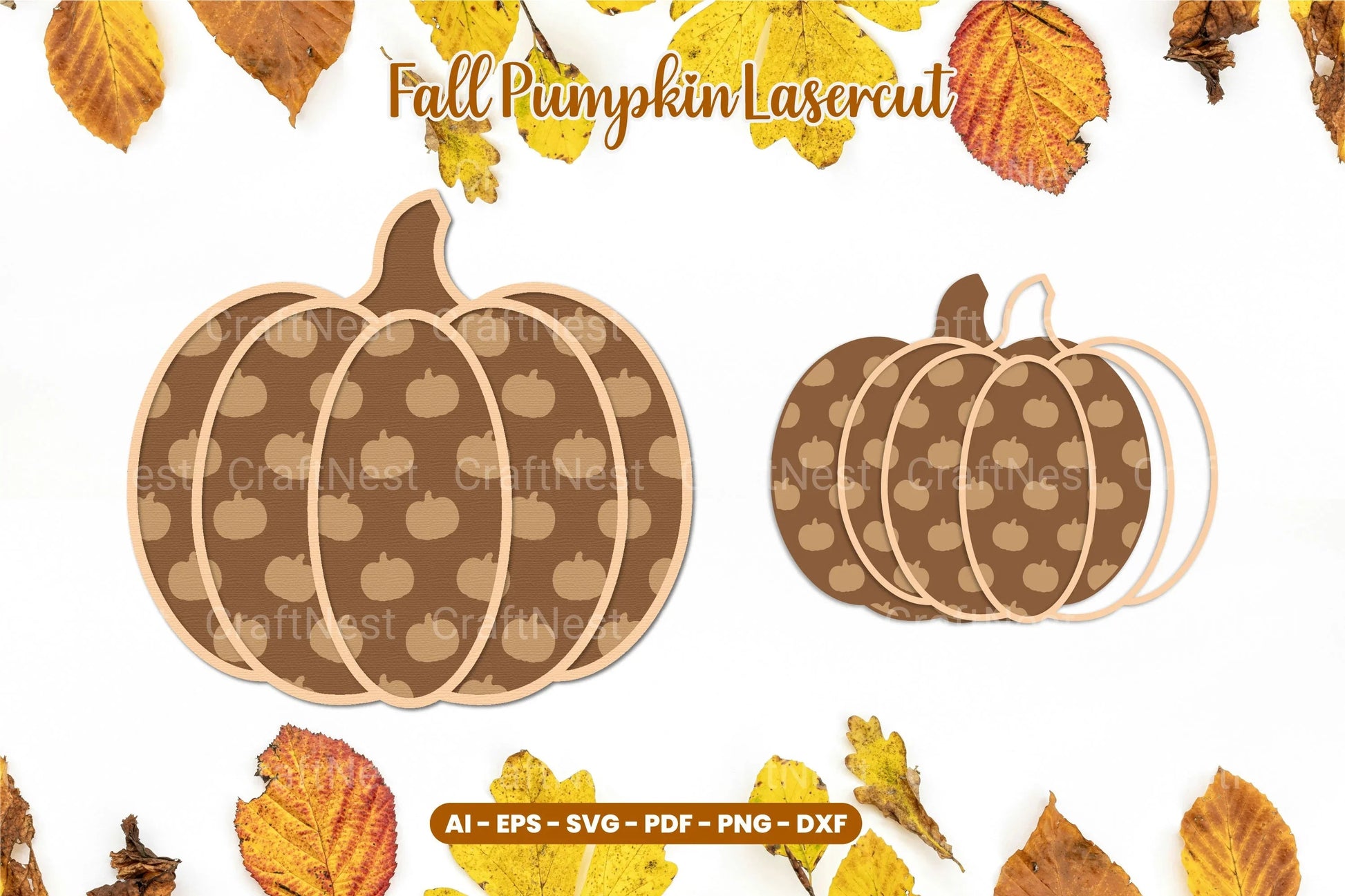Fall Pumpkin Lasercut SVG Bundle - CraftNest - Digital Crafting and Art