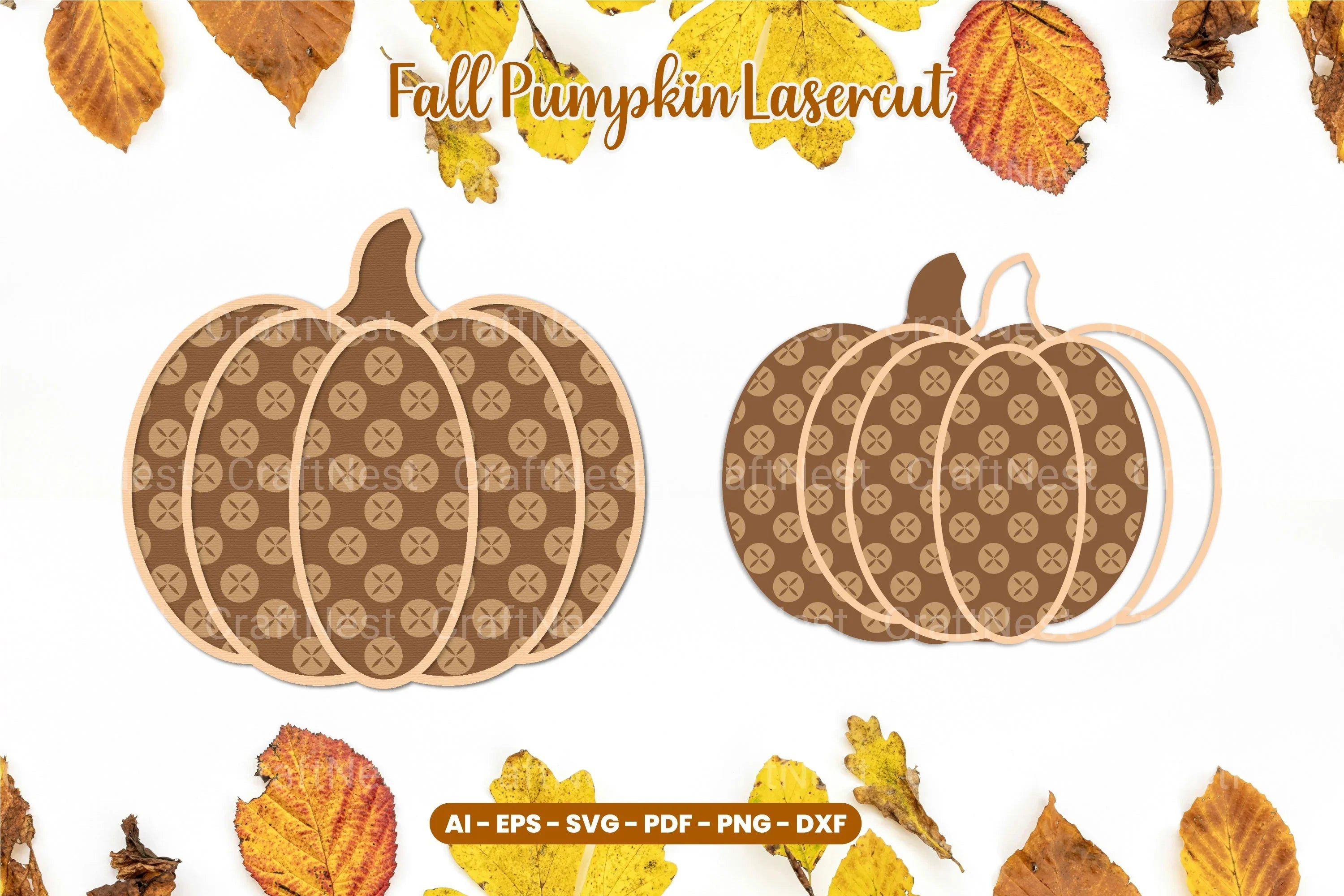 Fall Pumpkin Laser Cut SVG Bundle - CraftNest - Digital Crafting and Art