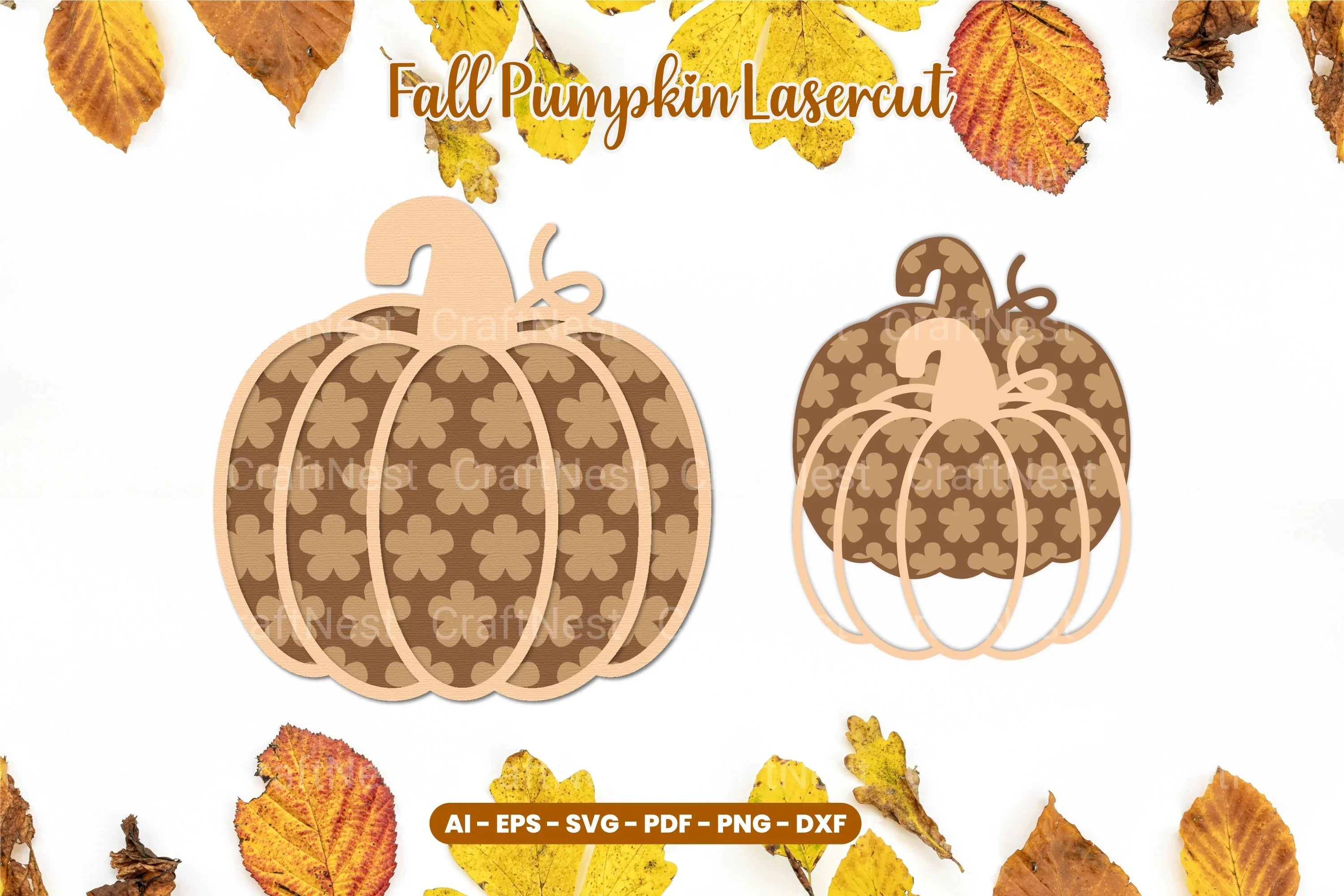 Fall Pumpkin Laser Cut SVG Bundle - CraftNest - Digital Crafting and Art