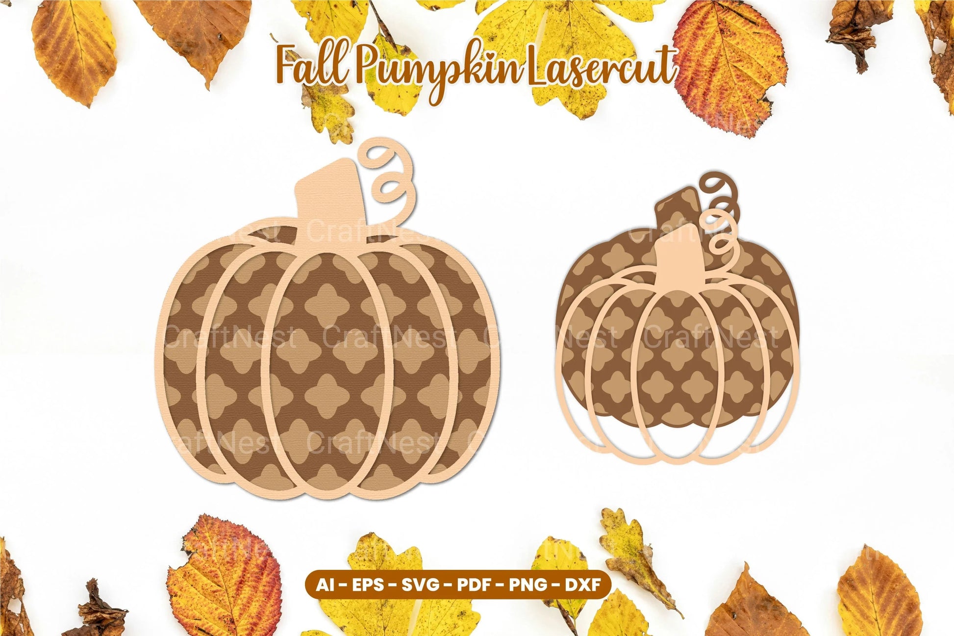 Fall Pumpkin Laser Cut SVG Bundle - CraftNest - Digital Crafting and Art