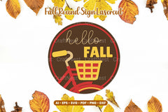 Fall Round Sign Laser Cut SVG Bundle - CraftNest - Digital Crafting and Art