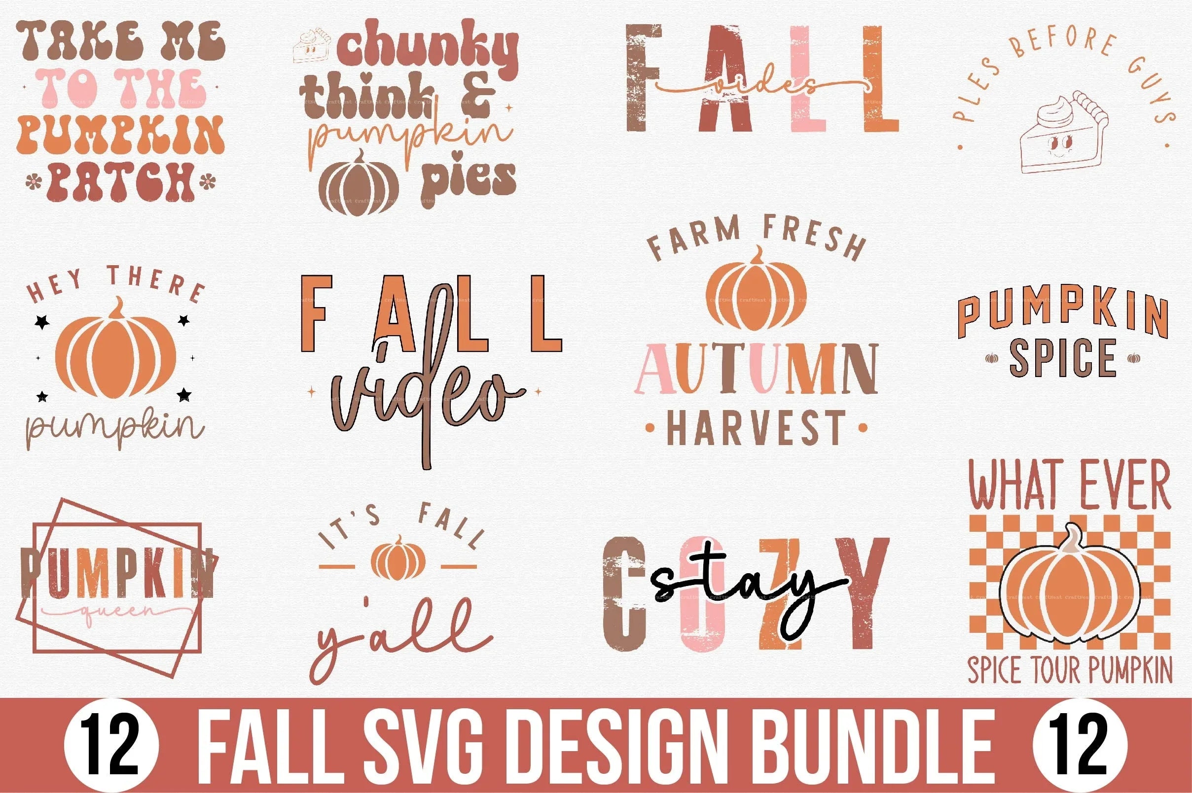 Fall SVG Bundle for Crafting