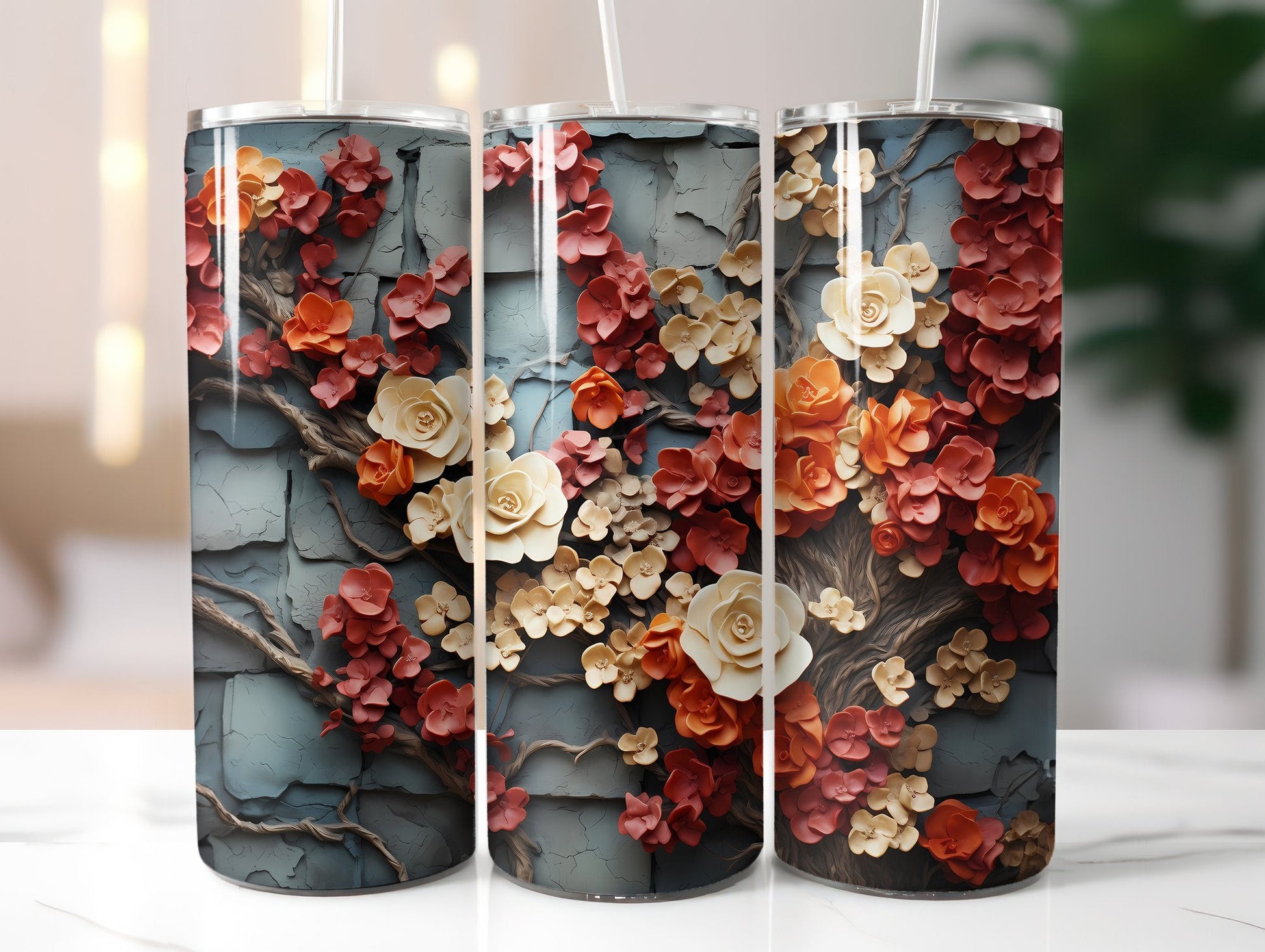 Fall Floral Beauty Tumbler Wrap - CraftNest