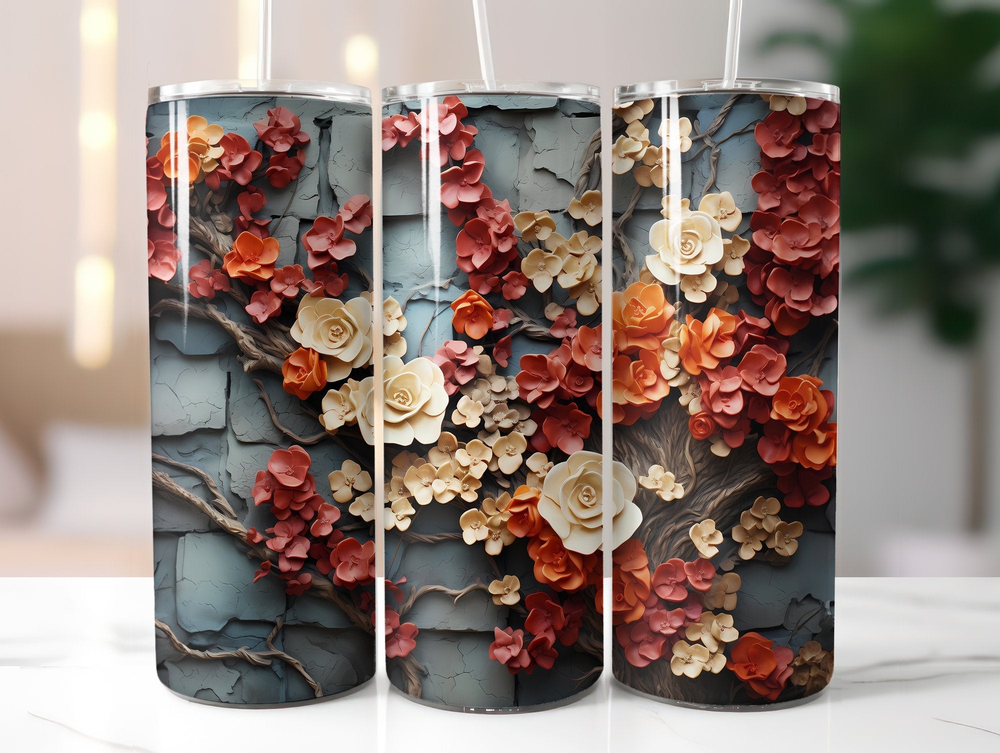 Fall Floral Beauty Tumbler Wrap - CraftNest