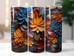 Fall Floral Beauty Tumbler Wrap - CraftNest