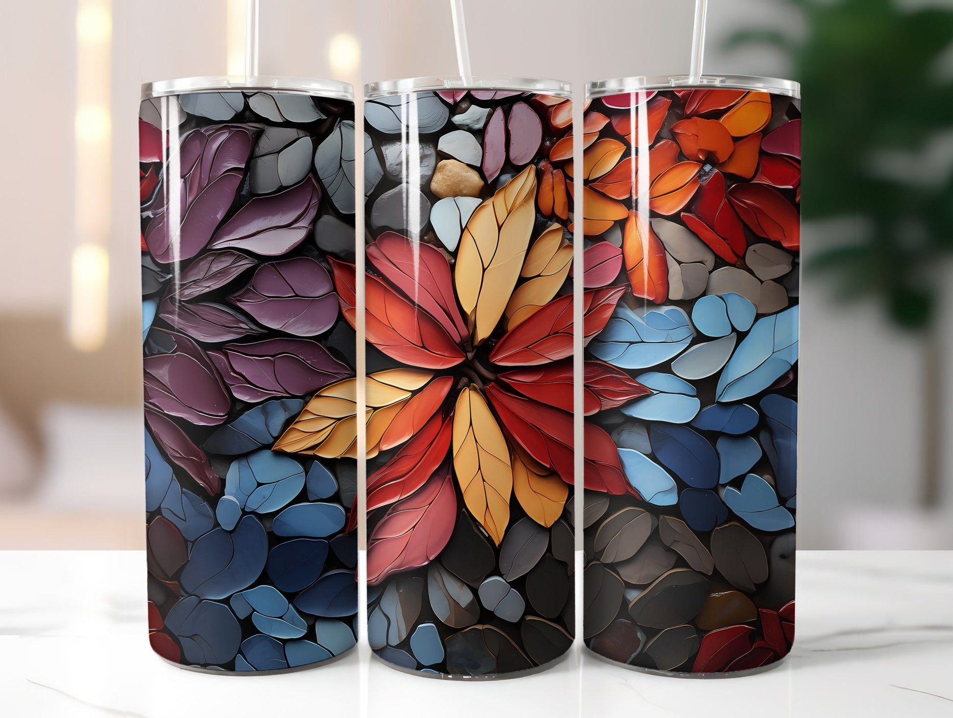 Fall Floral Beauty Tumbler Wrap - CraftNest