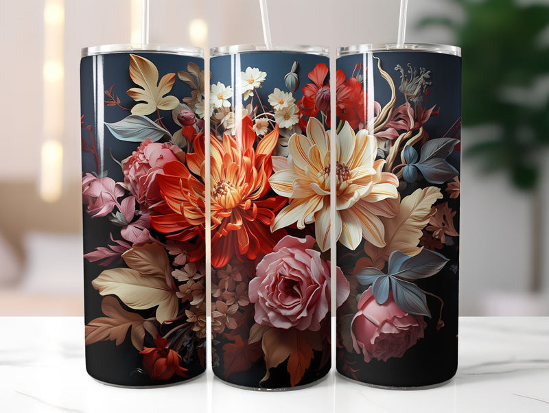 Fall Floral Beauty Tumbler Wrap - CraftNest