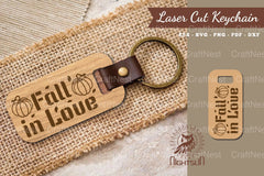 Fall in Love Laser Cut Keychain Design Bundle - CraftNest - Digital Crafting and Art