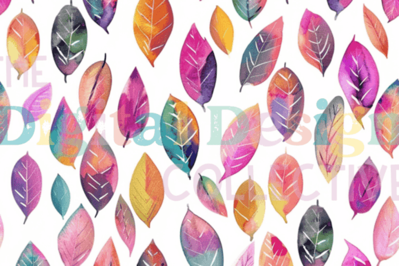Falling Leaves Seamless Digital Paper - CraftNest - Digital Crafting and Art