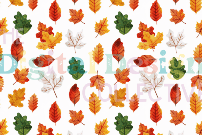 Falling Leaves Seamless Digital Paper - CraftNest - Digital Crafting and Art