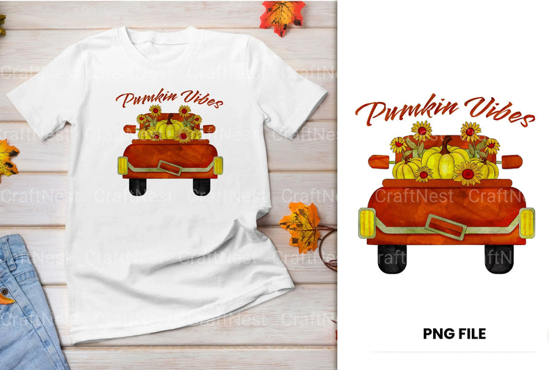 Fall Old Truck Clipart Bundle - CraftNest - Digital Crafting and Art