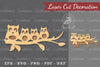 Family Owl Laser Cut Decoration Clipart Bundle