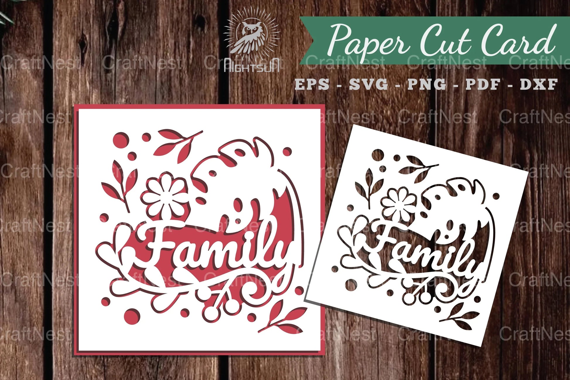 Family Papercut Card SVG Bundle - CraftNest - Digital Crafting and Art