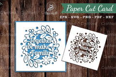 Family Papercut Card SVG Bundle - CraftNest - Digital Crafting and Art