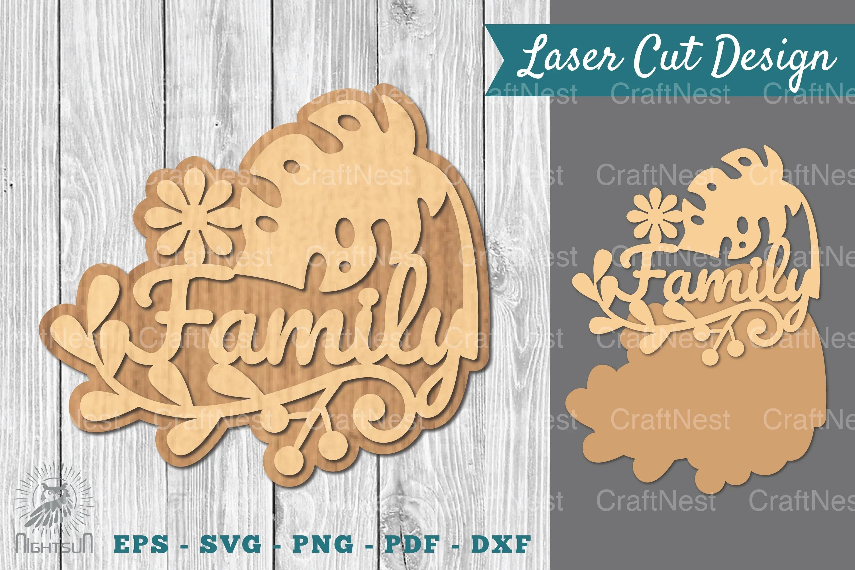 Family Quotes Laser Cut Sign SVG Bundle - CraftNest - Digital Crafting and Art