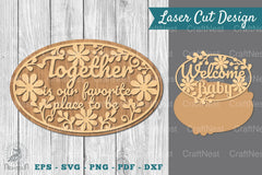 Family Quotes Laser Cut Sign SVG Bundle - CraftNest - Digital Crafting and Art