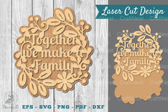 Family Quotes Laser Cut Sign SVG Bundle - CraftNest - Digital Crafting and Art