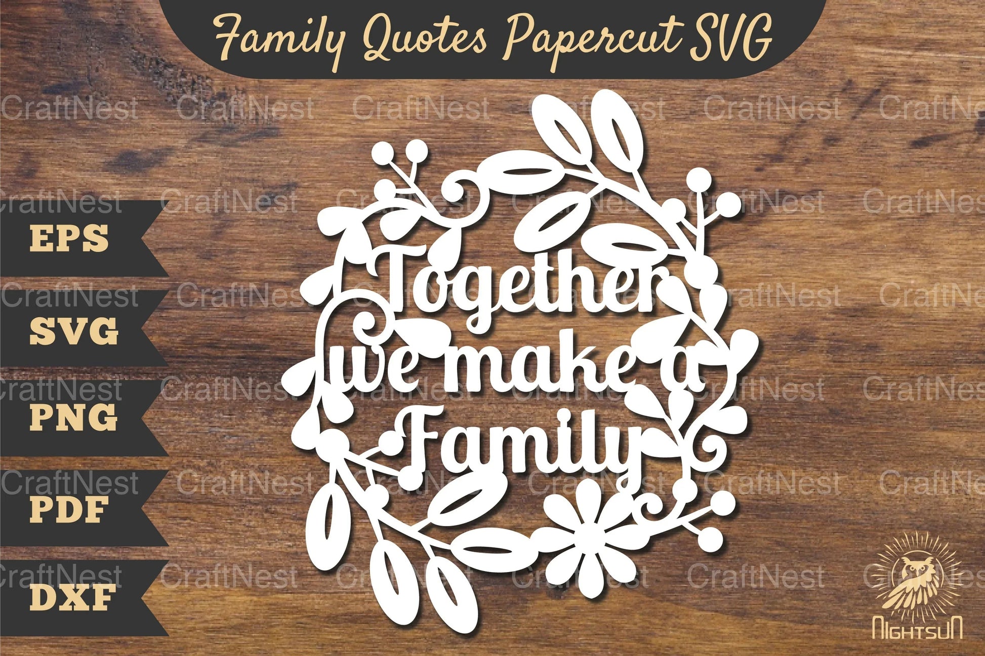 Family Quotes Papercut SVG Bundle - CraftNest - Digital Crafting and Art