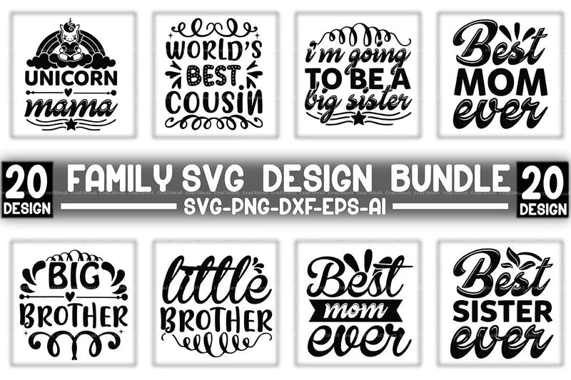 Family Design SVG Bundle - CraftNest - Digital Crafting and Art