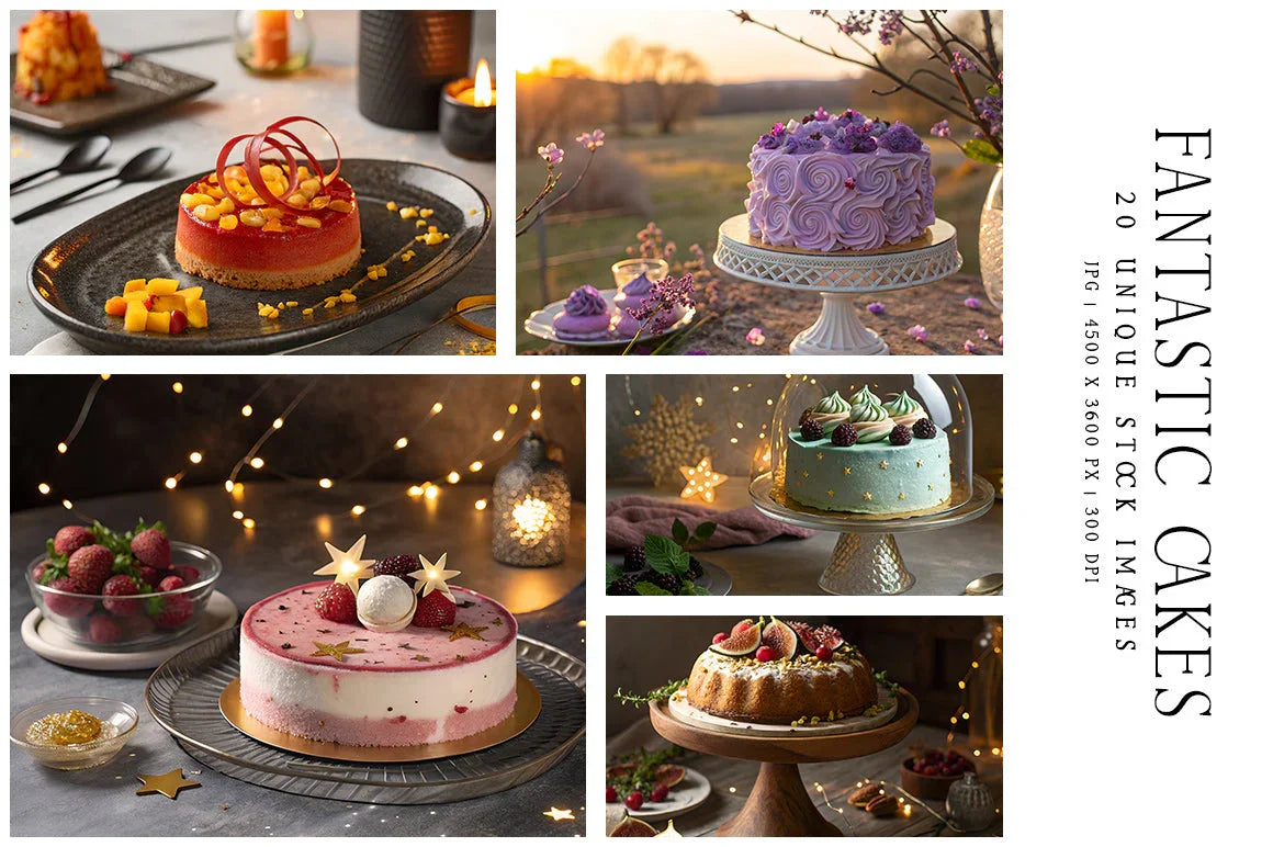 Fantastic Cakes - Stock Images - CraftNest - Digital Crafting and Art
