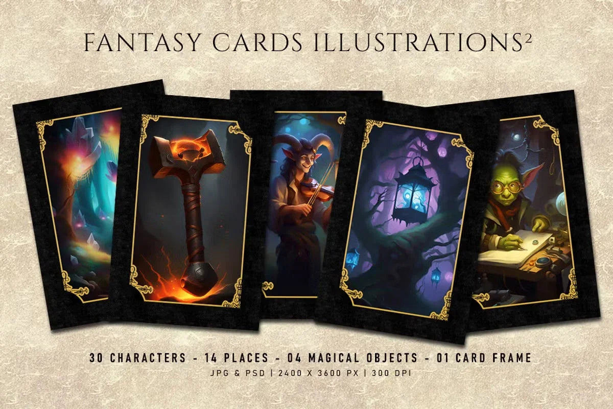 Fantasy Cards: Illustrations
