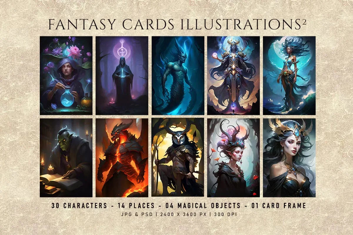 Fantasy Cards: Illustrations
