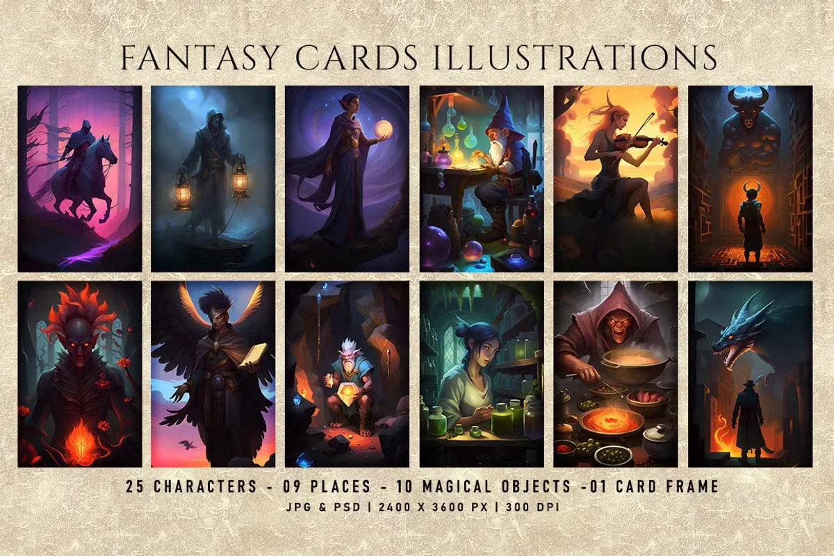 Fantasy Cards: Illustrations