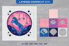 Fantasy Unicorn 3D Layered Papercut Clipart Bundle