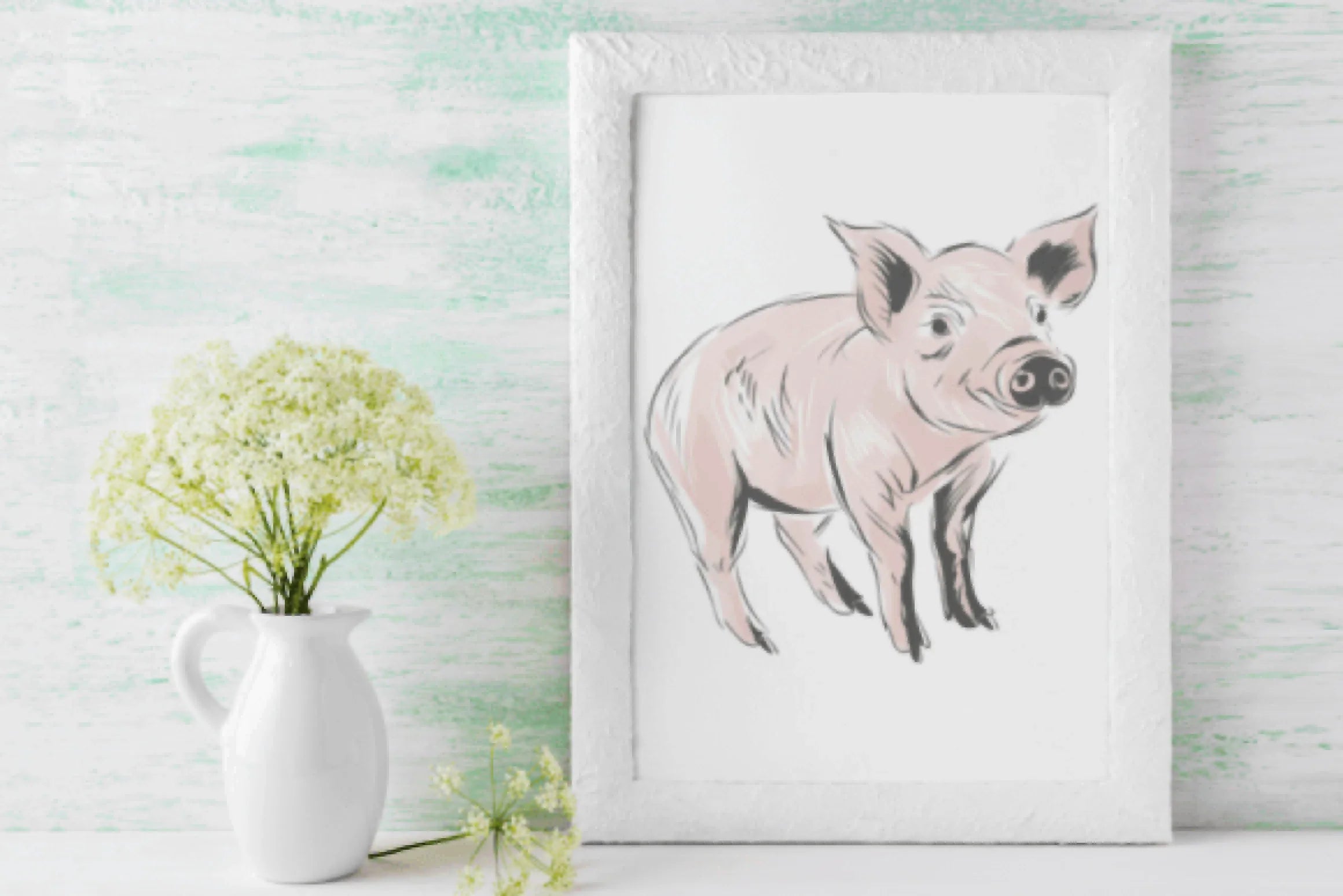 Adorable Farm Pig Clipart Bundle - CraftNest - Digital Crafting and Art