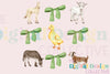 Charming Farm Coquette Clipart Bundle with Farm Animals
