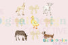 Charming Farm Coquette Clipart Bundle with Farm Animals