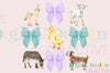 Charming Farm Coquette Clipart Bundle with Farm Animals