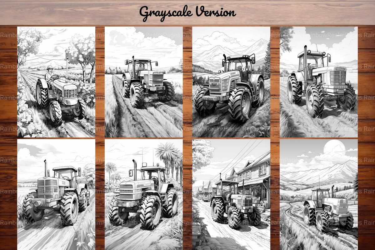 Farm Tractors Coloring Books - CraftNest