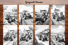Farm Tractors Coloring Books - CraftNest