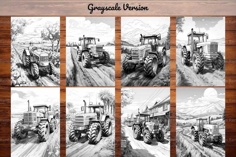 Farm Tractors Coloring Books - CraftNest