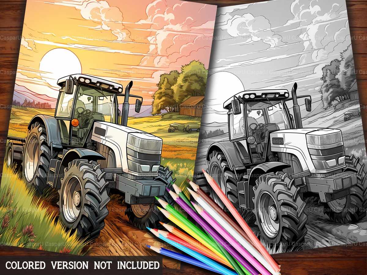 Farm Tractors Coloring Books - CraftNest