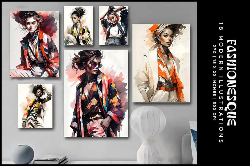 Fashionesque - Wall Art - CraftNest - Digital Crafting and Art