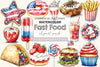 Fast Food For 4th Of July Clipart Bundle 2
