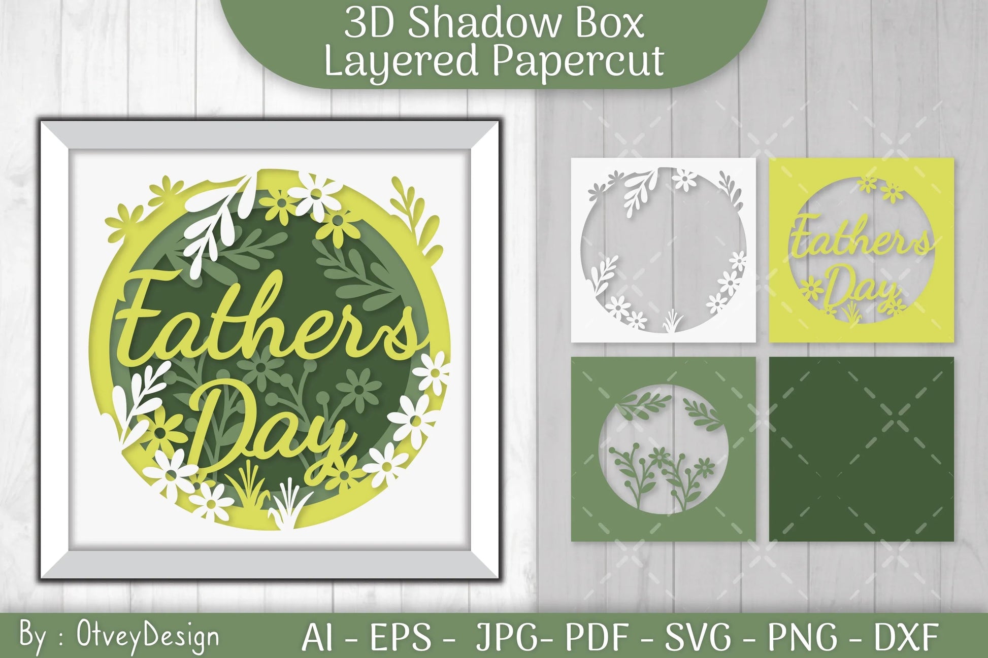 Father's Day 3D Shadowbox Papercut SVG Bundle - CraftNest - Digital Crafting and Art