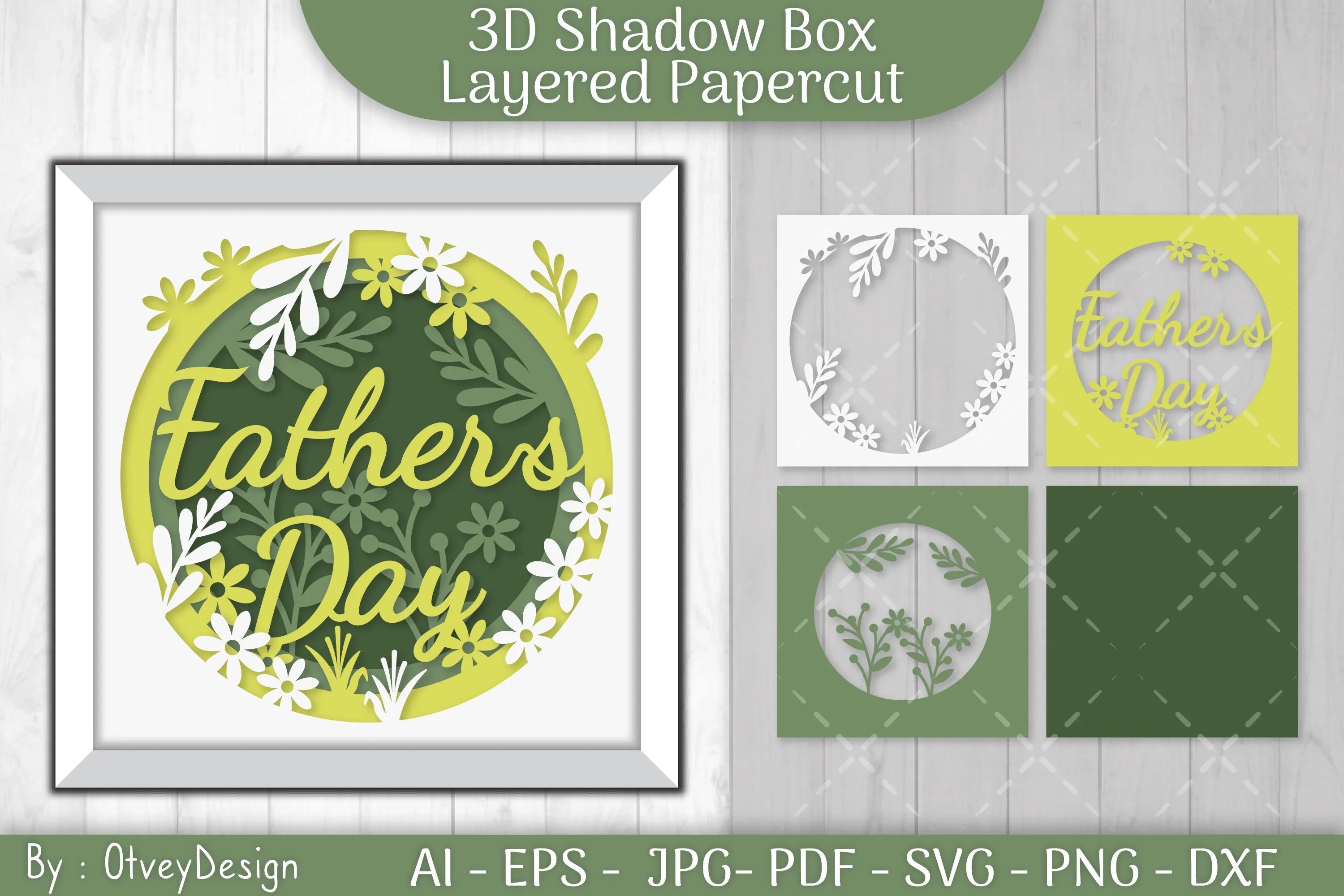 Father's Day 3D Shadowbox Papercut SVG Bundle - CraftNest - Digital Crafting and Art