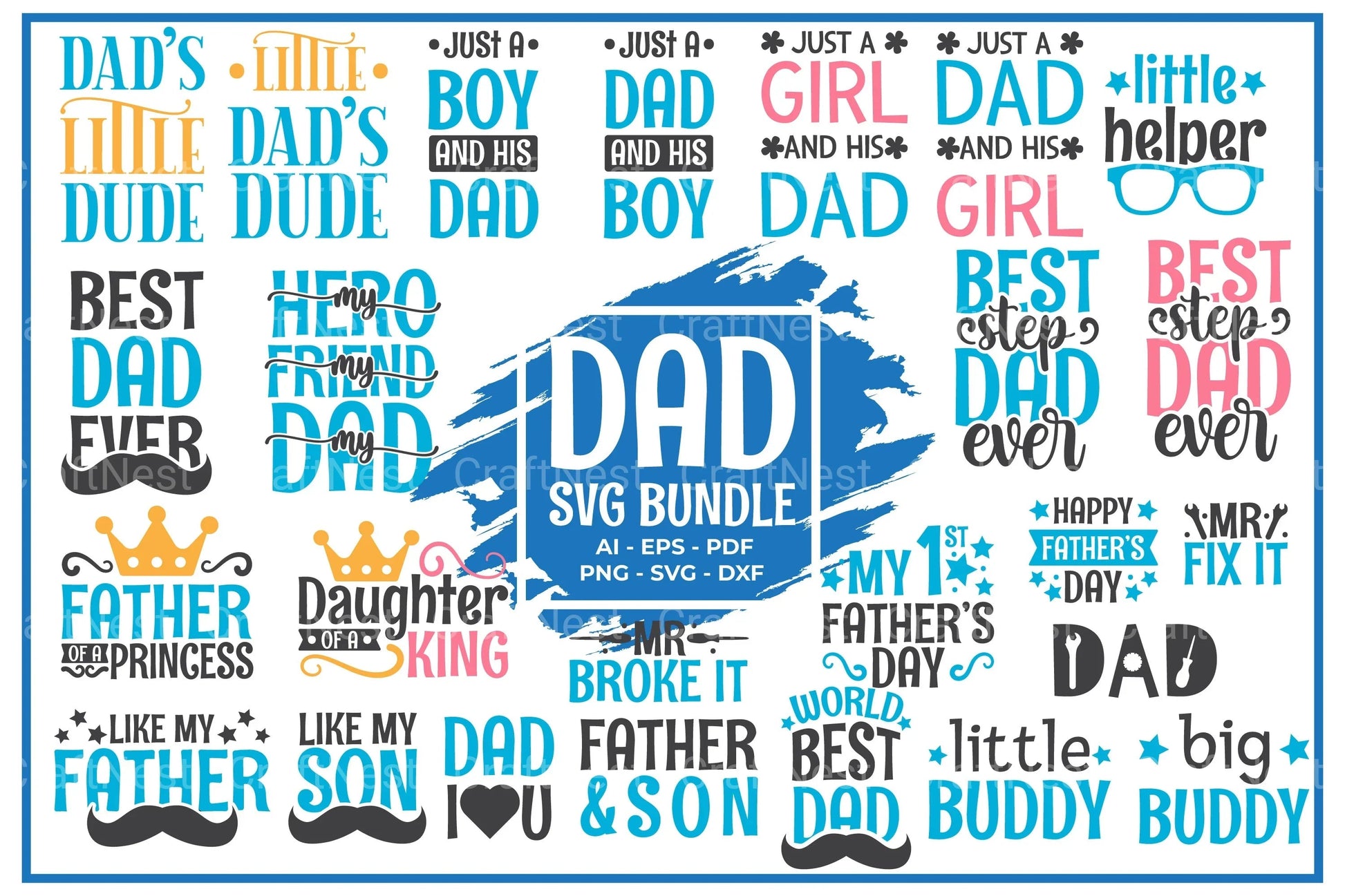 Father's Day SVG Bundle - CraftNest - Digital Crafting and Art