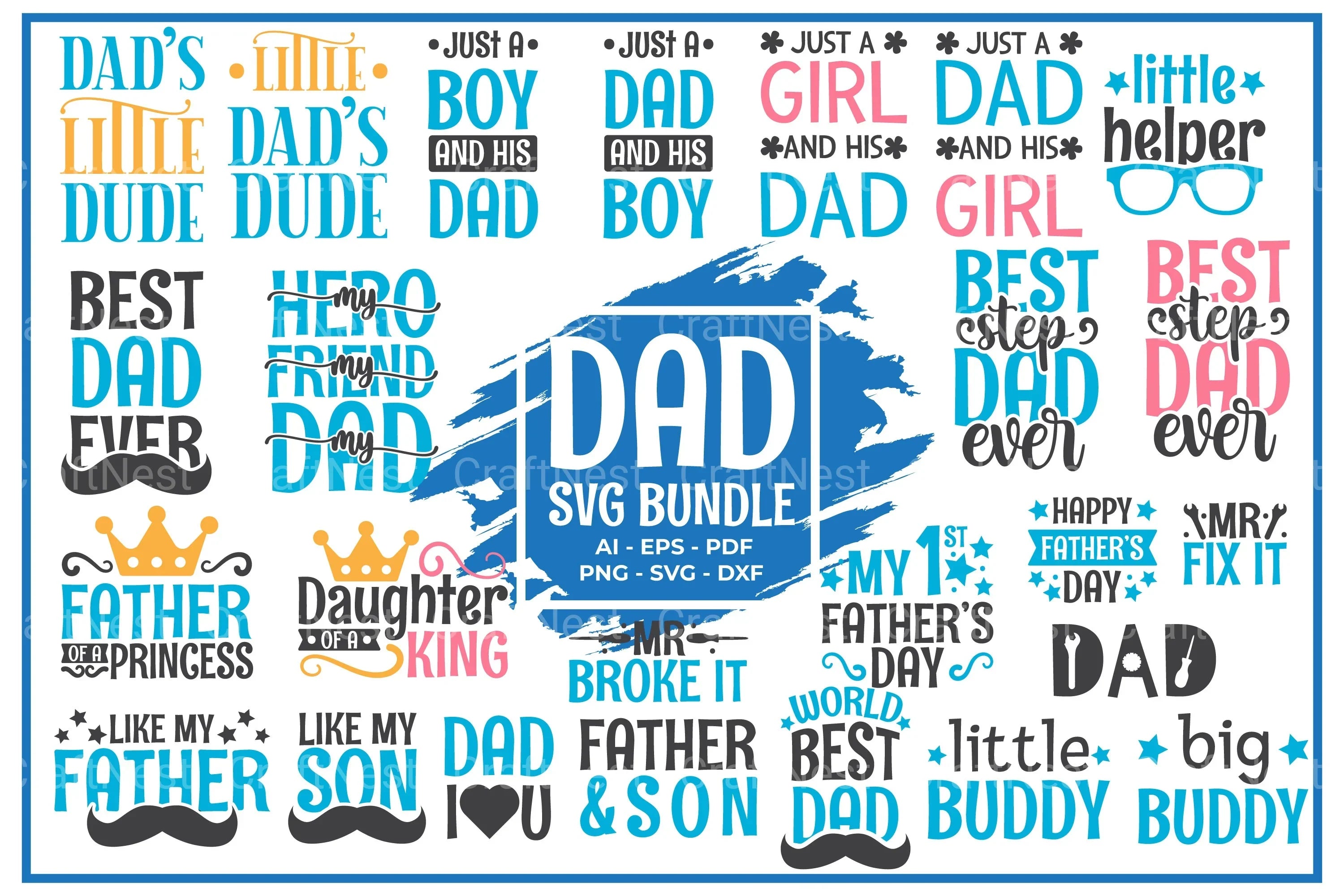 Father's Day SVG Bundle - CraftNest - Digital Crafting and Art