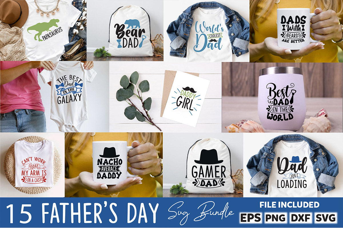 Father's Day Dad Quotes SVG Bundle